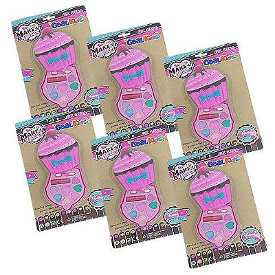 Kit de Maquiagem Infantil Cupcake Goal Kids GK1356 - Kit c/ 06 unid
