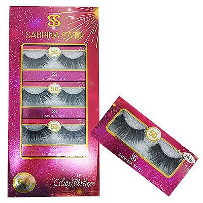 Cílios Postiços 5D-F005 Sabrina Sato SS-1381 - Box c/ 10 unid