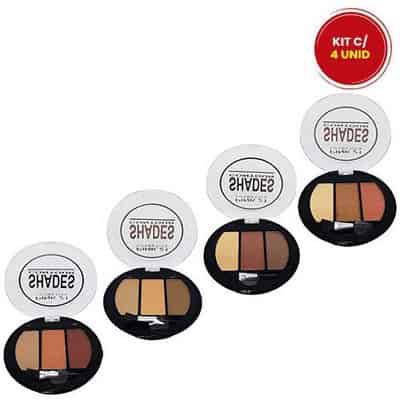 Paleta de Contorno Shades Contour Pink 21 Cosmetics CS3072 - Kit c/ 04 unid