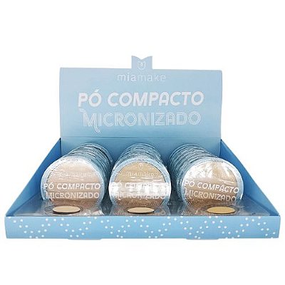 Pó Compacto Micronizado Cores Claras Mia Make 244 - Box c/ 24 unid