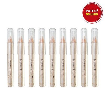 Lápis Iluminador de Sobrancelha Perolado Mia Make 237 – Pcte c/ 09 unid