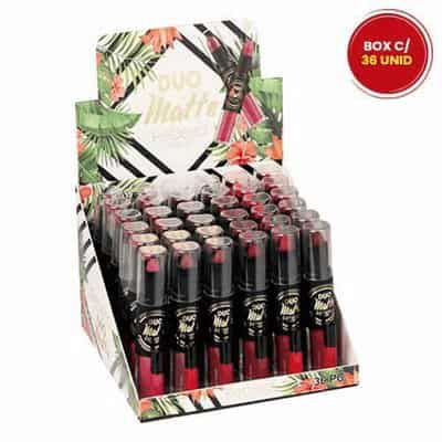 Batom Duo Matte Febella DBT6012 - Box c/ 36 unid