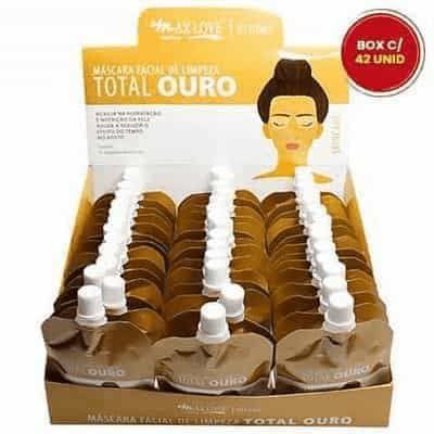 Máscara Facial Peel Off Total Ouro 50g Max Love - Box c/ 42 unid