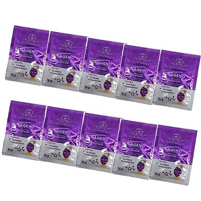 Máscara Facial Colágeno Peel Off Phállebeauty PH0516 - Pcte c/ 10 unid