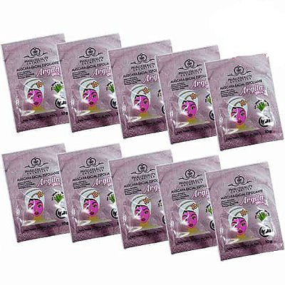 Máscara Facial Esfoliante Argila Rosa Phállebeauty PH0053 - Pcte c/ 10 unid