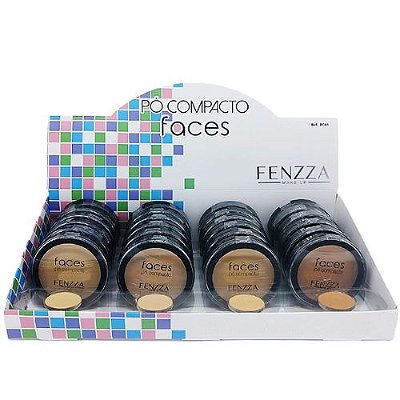 Pó Compacto Face Fenzza PC01 - Box c/ 24 unid