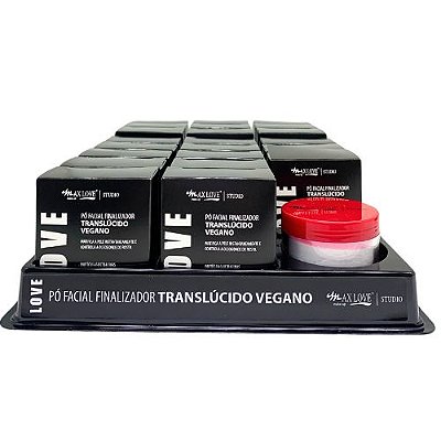 Pó Facial Finalizador Translúcido Vegano Max Love - Box c/ 22 unid