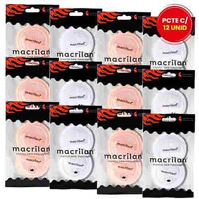 Kit com 2 Esponjas Redondas para Maquiagem Macrilan EJ1-5 - Pcte c/ 12 unid