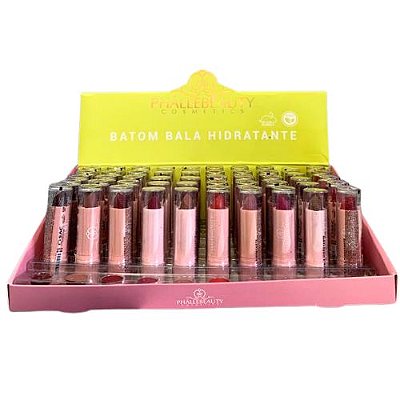 Batom Bala Hidratante Velvet Lips Phállebeauty PH03001A4 - Box c/ 50 unid