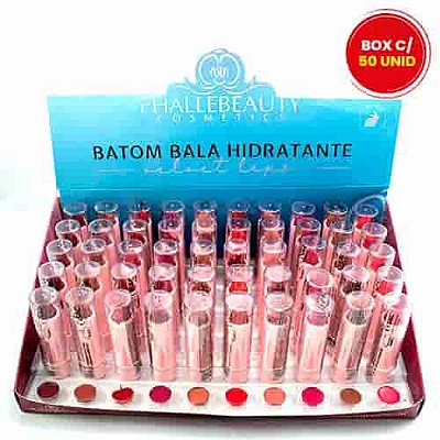 Batom Bala Hidratante Velvet Lips Phállebeauty PH03001A4 - Box c/ 50 unid