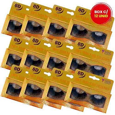 Cílios Postiços 8D-81 Toque Special Cosméticos LUA110-036-10-4 - Box c/ 12 unid