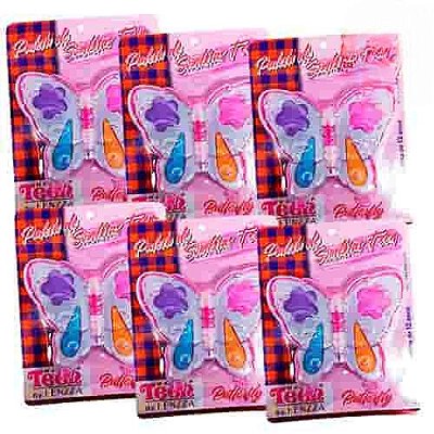 Paleta de Sombras Teen Borboleta Fenzza SKV12011116 - Kit c/ 06 unid