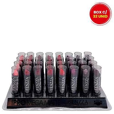 Batom Bastão Pro Mega Matte Fenzza FZ20019 - Box c/ 32 unid