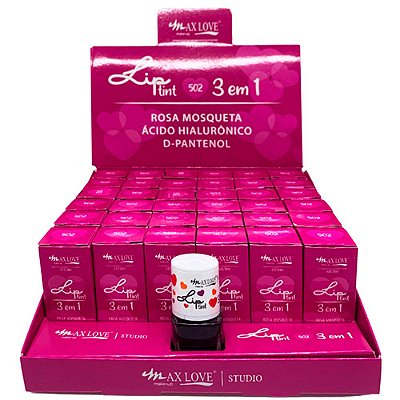 Lip Tint 3 em 1 Cor 502 Max Love - Box c/ 36 unid