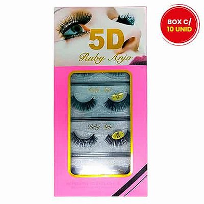 Cílios Postiços 5D Eyelashes Ruby Anjo RA-048 - Box c/ 10 unid