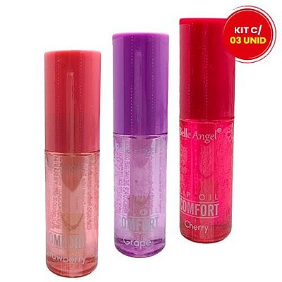 Lip Oil Comfort Belle Angel B111 - Kit c/ 03 unid