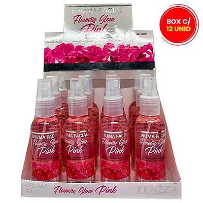 Bruma Facial Flowers Glow Pink Fenzza FZ33014 - Box c/ 12 unid