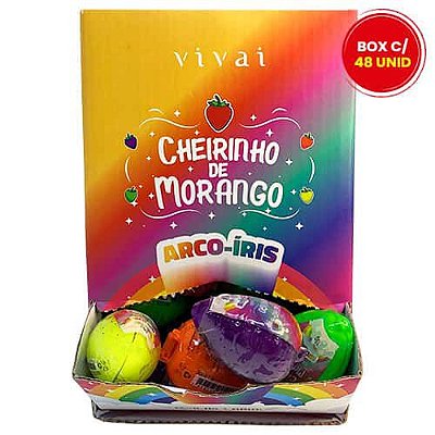 Brilho Labial Cheirinho de Morango Arco Íris Vivai 3062.1.5 - Box c/ 48 unid