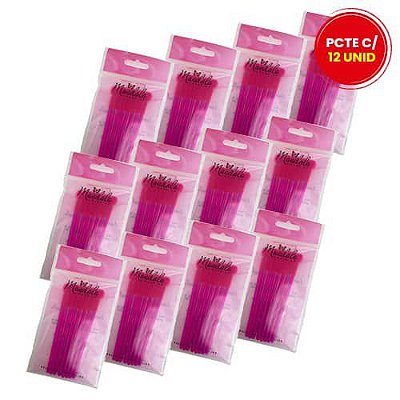 Escovinha para Cílios e Sobrancelha Com 08 unidades Mandala FP-136 - Pcte c/ 12 unid