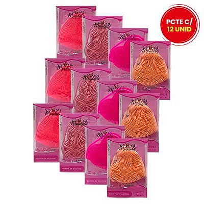 Escova de Silicone para Limpeza Facial Mandala FP-159 - Pcte c/ 12 unid