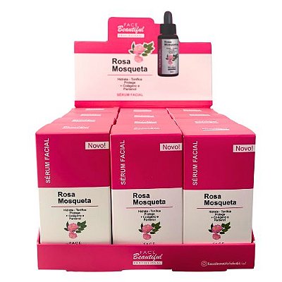 Sérum Facial Rosa Mosqueta Face Beautiful FB247 - Box c/ 12 unid
