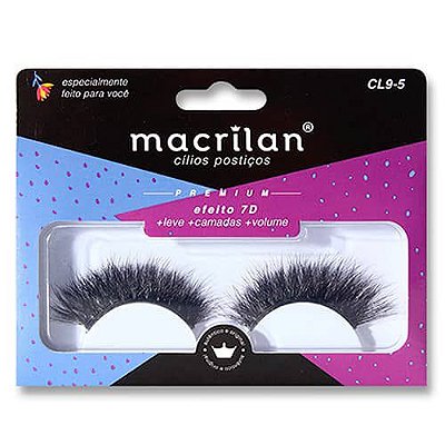 Cílios Postiços 7D Premium Efeito Alongado Macrilan CL9-5
