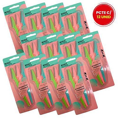 Navalha para Sobrancelhas WL-168-2 - Pcte c/ 12 unid