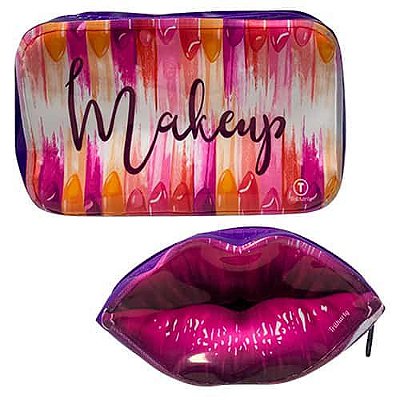 Kit com 02 Necessaire Makeup Trilharty KB02