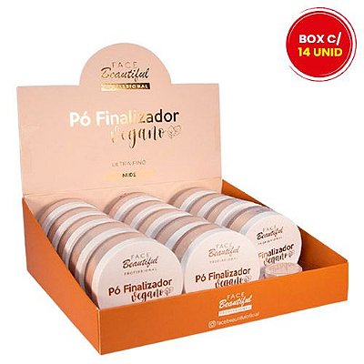Pó Facial Finalizador Vegano Nude Face Beautiful FB326 - Box c/ 14 unid