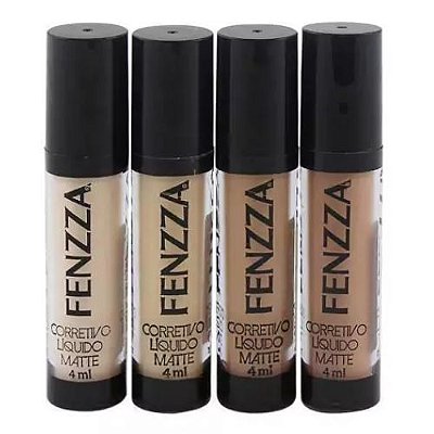Corretivo Líquido Matte Fenzza CL41 - Kit c/ 04 unid