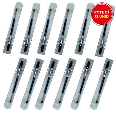 Pincel Duplo Escova e Chanfrado PM-335 - Pcte c/ 12 unid
