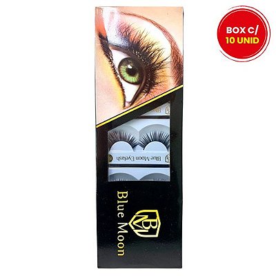 Cílios Postiços B14 Blue Moon BM-1019 - Box c/ 10 unid
