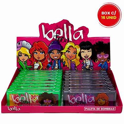 Paleta de Sombras Infantil Bella Teen BT-4002 - Box c/ 16 unid