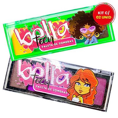Paleta de Sombras Infantil Bella Teen BT-4002 - Kit c/ 02 unid
