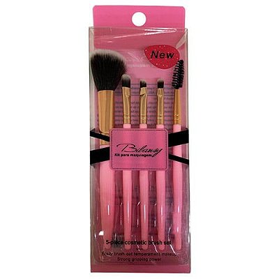 Kit com 05 Pinceis para Maquiagem Bilansy BK039