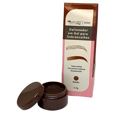 Delineador em Gel para Sobrancelhas Cor Médio Max Love