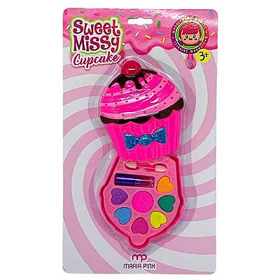 Sombra e Batom Infantil Sweet Missy Cupcake Maria Pink MP10022