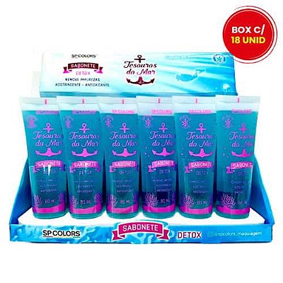Sabonete Líquido Facial Detox SP Colors SPN017 - Box c/ 18 unid