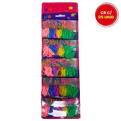 Elásticos para Cabelo DF-RB026001-06-04 - Cartela c/ 05 unid