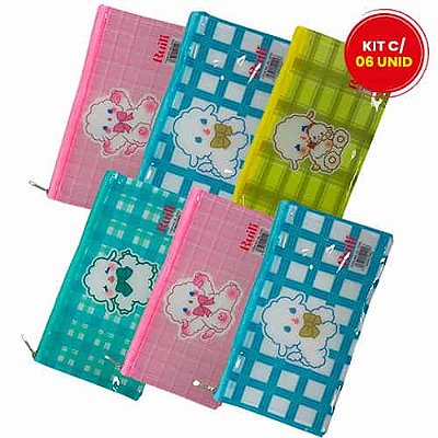 Necessaire Estampada Porta-Documentos DF-BS011004-06-05 - Kit c/ 06 unid
