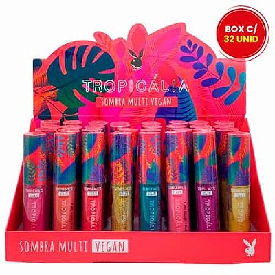 Sombra Líquida Multi Vegan Tropicália Playboy PB1120 - Box c/ 32 unid