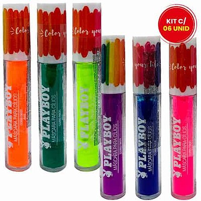 Máscara para Cílios Neon Color Your Life Playboy PB1011-X - Kit c/ 06 unid