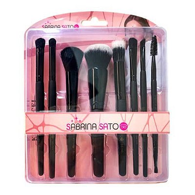 Kit com 08 Pincéis para Maquiagem Sabrina Sato SS-145