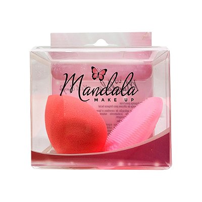Kit de Esponja Coxinha e Limpador Facial Mandala FP-059