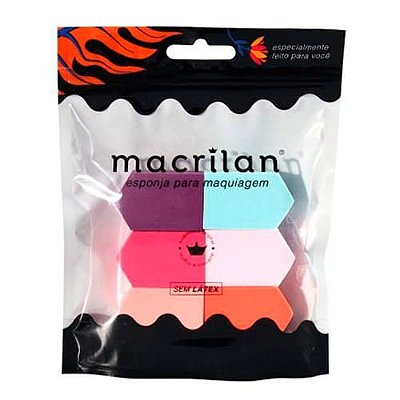 Sexteto de Esponjas para Maquiagem Macrilan EP04