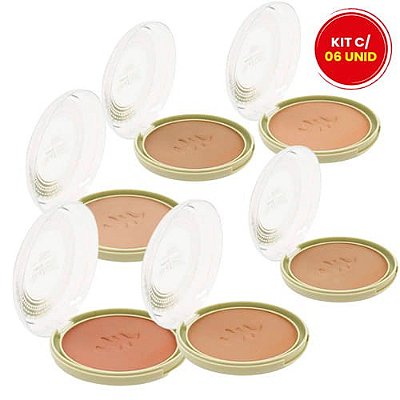 Pó Compacto Matte Vegano Tons 43 ao 48 Max Love - Kit c/ 06 unid