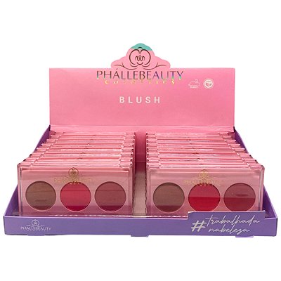 Paleta de Blush #TrabalhadanaBeleza Phállebeauty PH0318 - Box c/ 16 unid