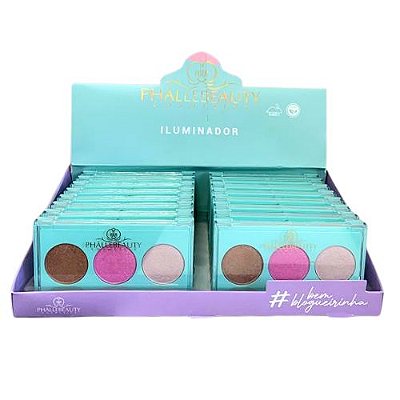 Paleta de Iluminador #BemBlogueirinha Phállebeauty PH0319 - Box c/ 16 unid