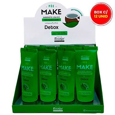 Sabonete Líquido Pós Maquiagem Detox Face Beautiful FB300 - Box c/ 12 unid