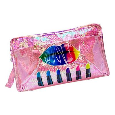 Necessaire Frasqueira Estampada Boca Arco-Íris WF-2020